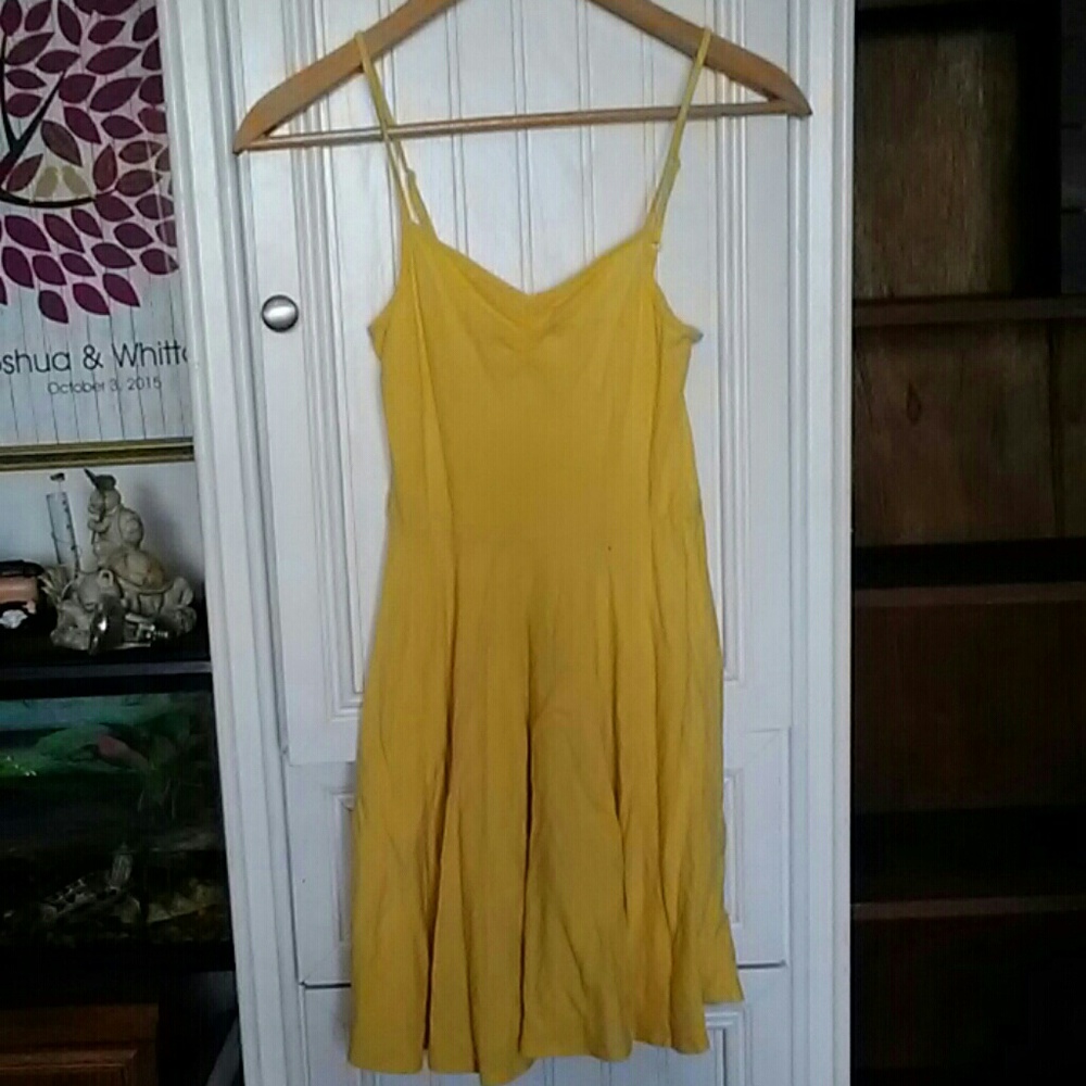 Yellow skater dress